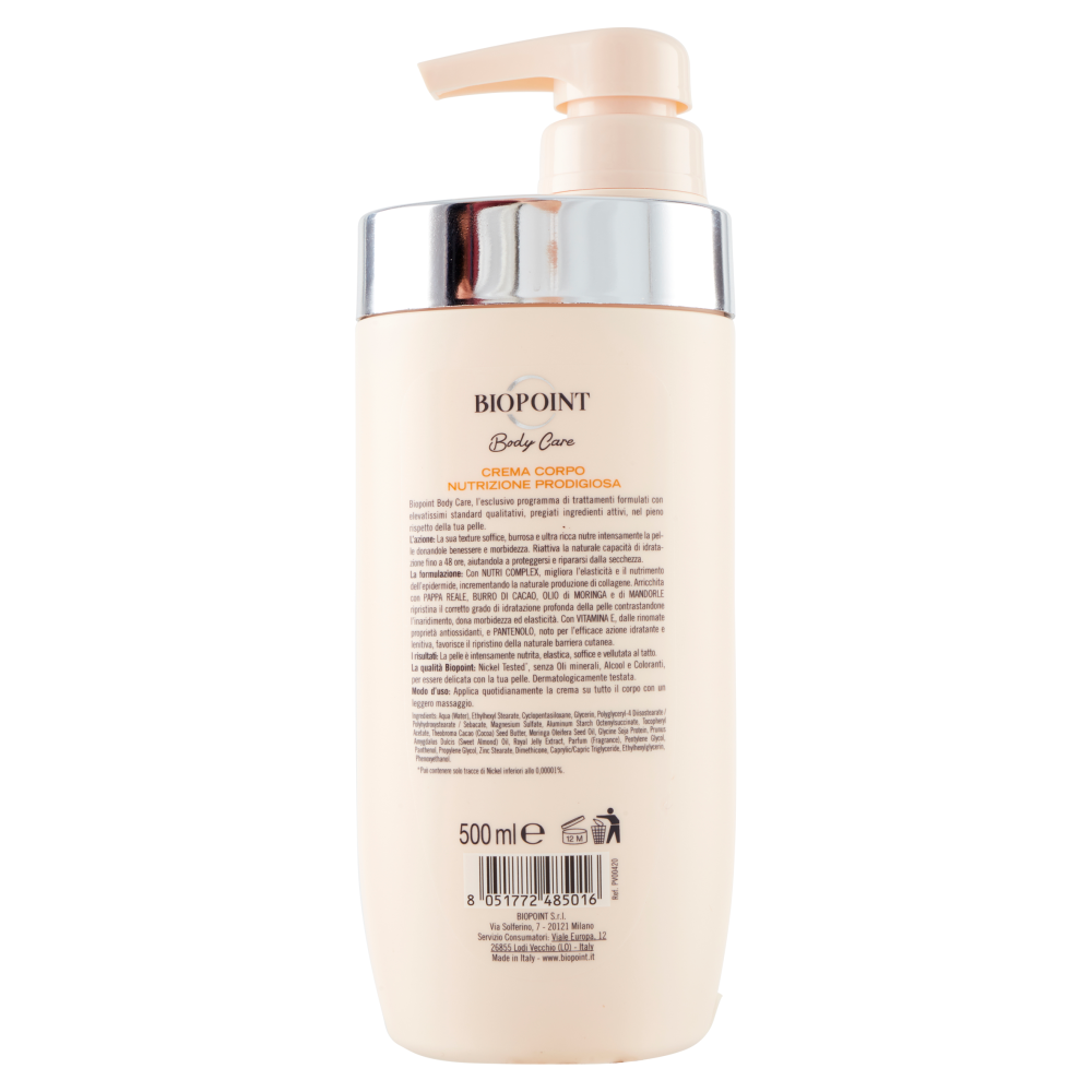 Biopoint crema corpo nutrizione prodigiosa 500ml