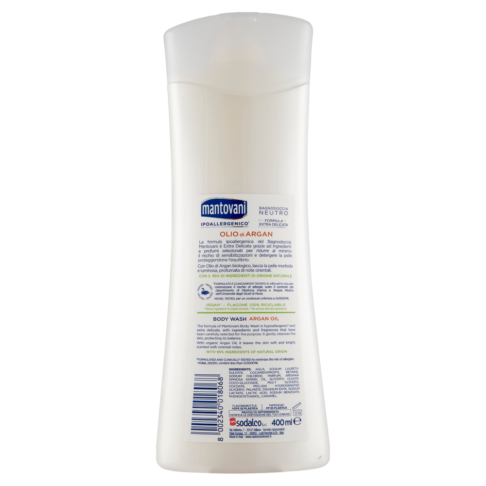 Mantovani bagnoschiuma argan 400ml