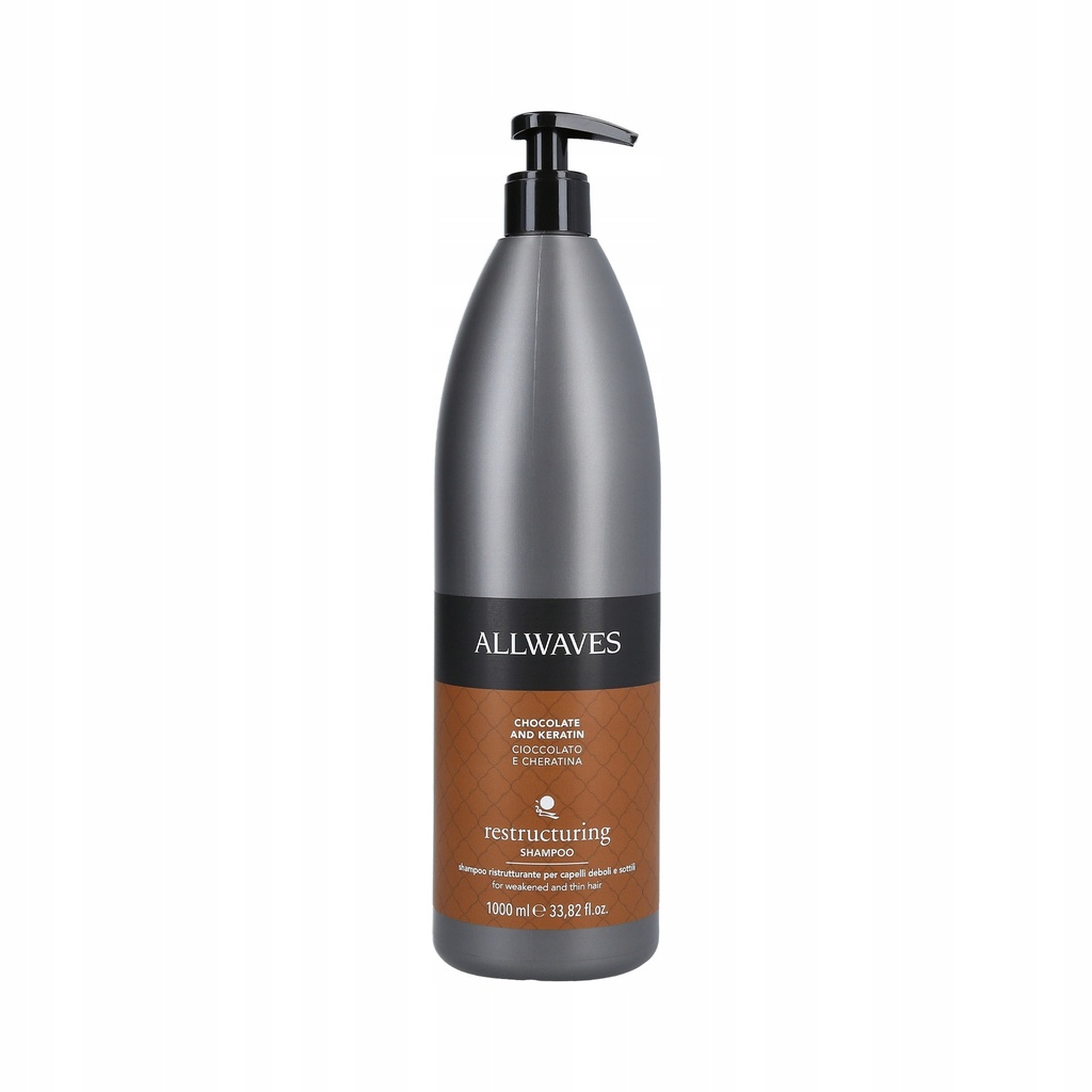 [81] Allwaves shampoo ristrutturante 1000 ml.cioccolato