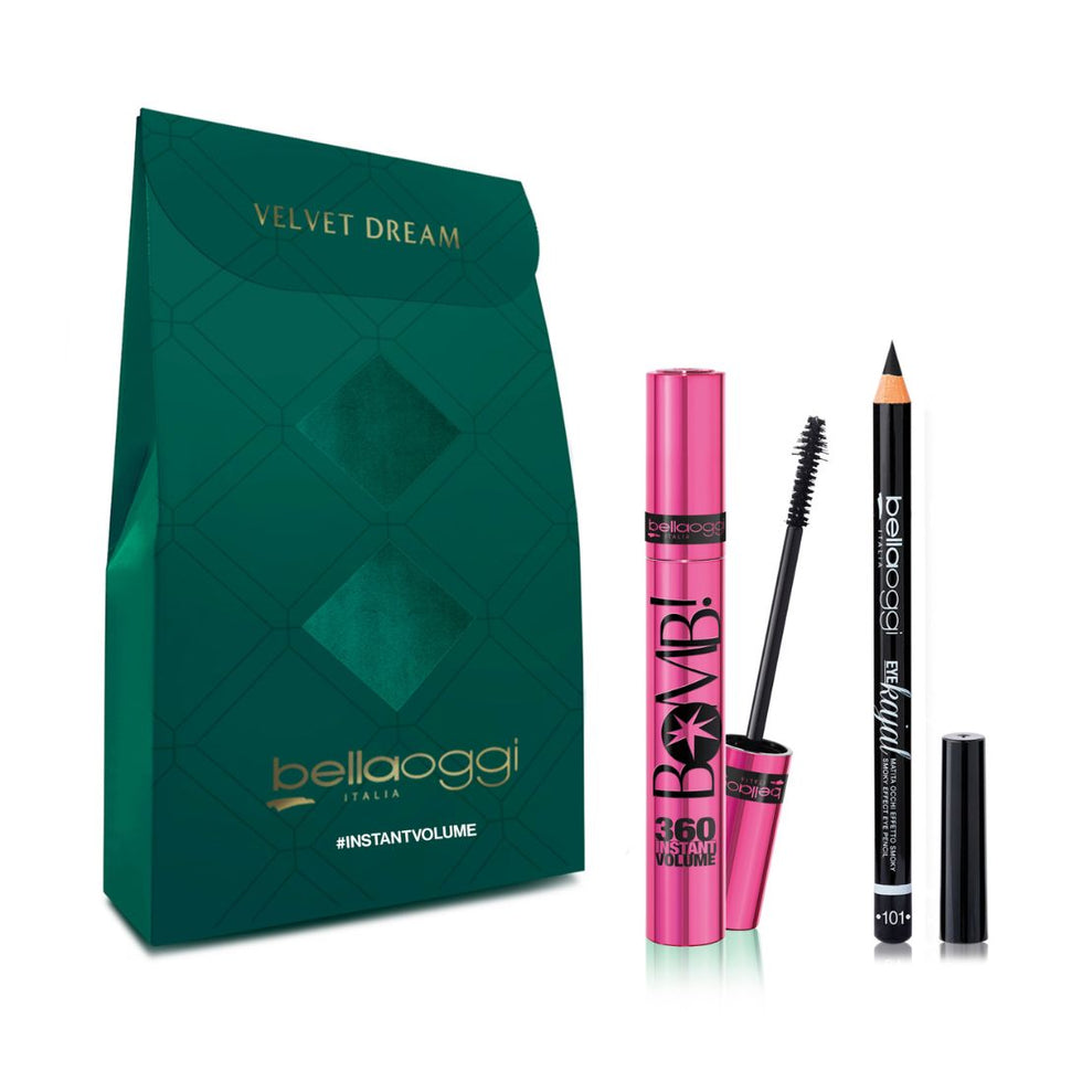 Bellaoggi coffret instant volume mascara bomb h24+eye kajal