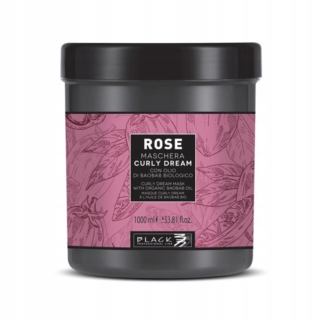 [4155] Black rose curly dream mask 1000ml.capelli ricci