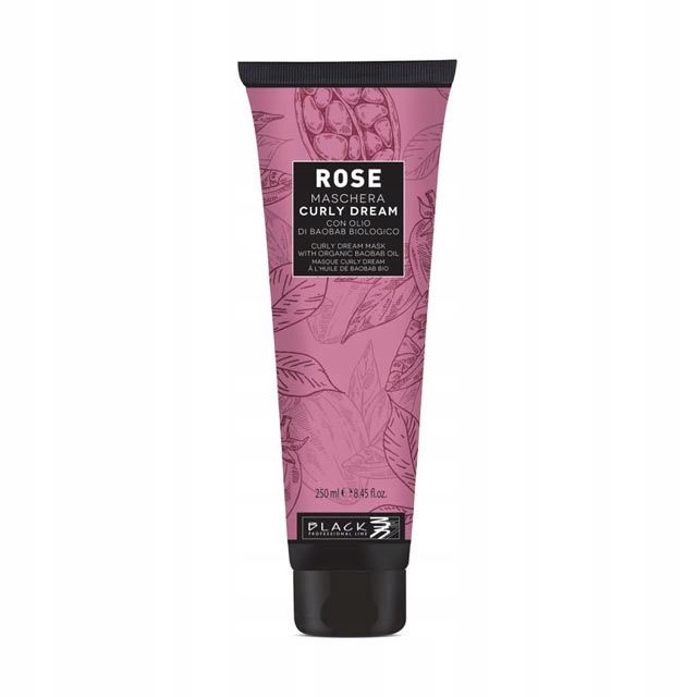 [6132] Black rose curly dream mask 250ml.capelli ricci