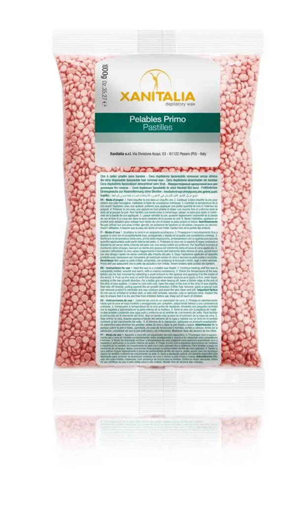 [529] Cera gocce rosa 1000 gr busta a caldo pelables primo xaniservice