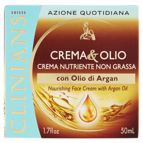 Clinians crema &olio crema nutriente non grassa con olio di argan 50ml