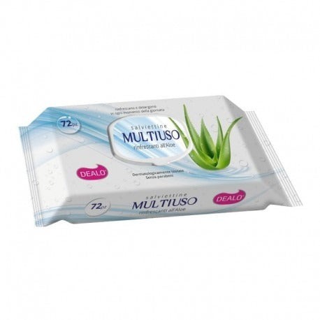 [5825] Dealo salviettine imbevute multiuso aloe 72pz.