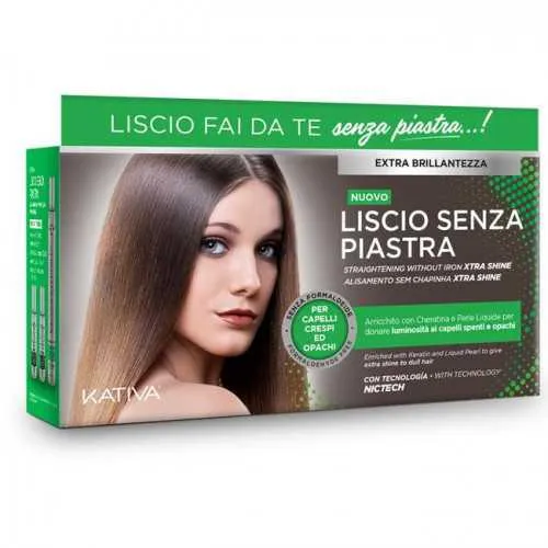 [5879] Kativa kit verde liscio senza piastra extra brilla