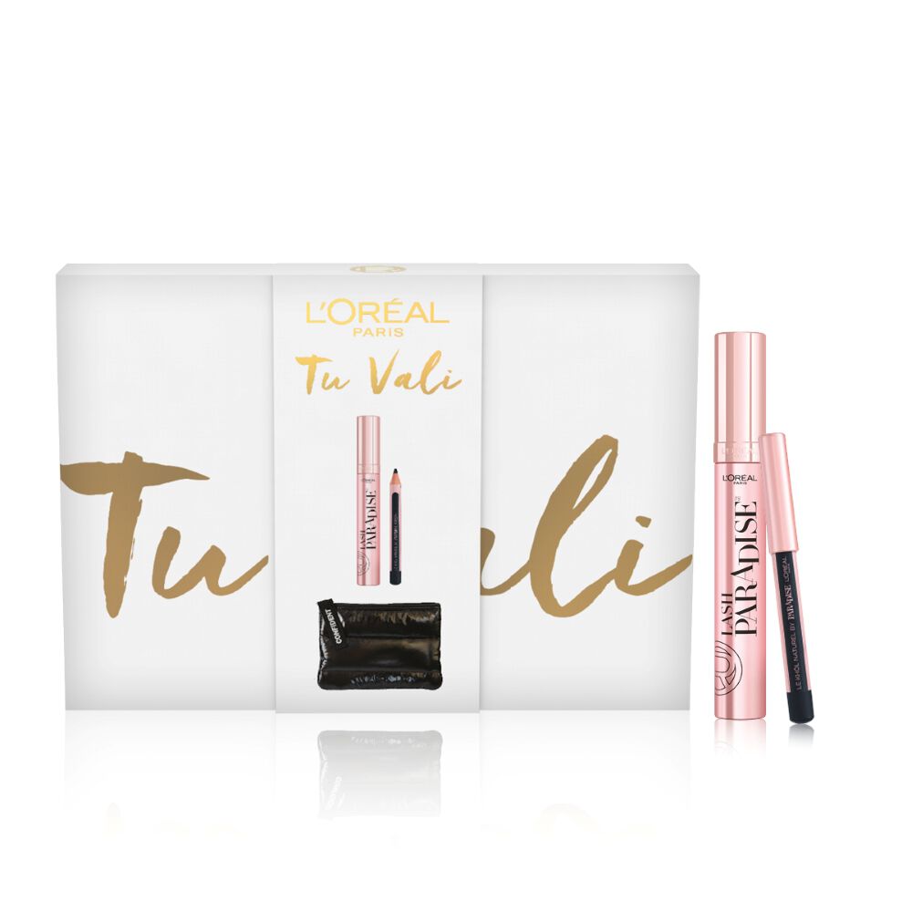 L'oreal coffret Tu vali mascara paradise extra black+kajal+ pochette