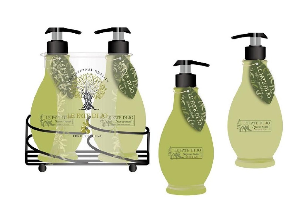 [6019] Le fate di jo coffret olive sapone mani 300ml+crema mani 300ml