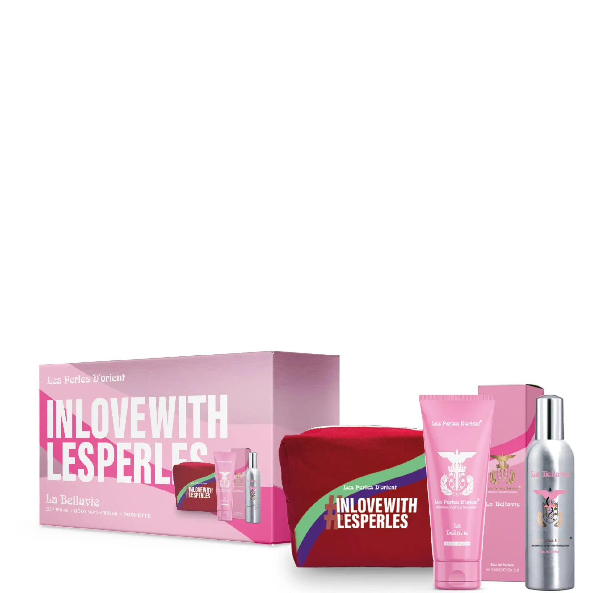 [5338] Les Perles D'Orient cf La Bellavie edp 150 ml+body wash 100 ml+pochette