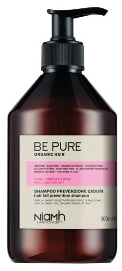 [2065] Niamh bepure shampoo prevenzione caduta 500 ml capelli sottili e deboli