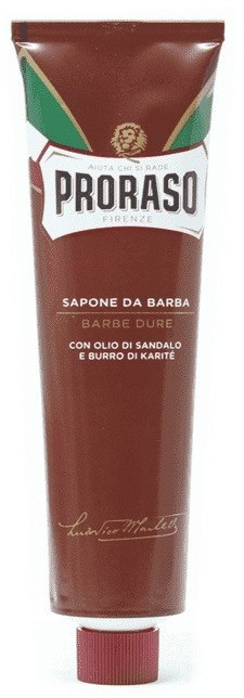 Proraso sapone tb.150 ml.rosso scuro barbe dure