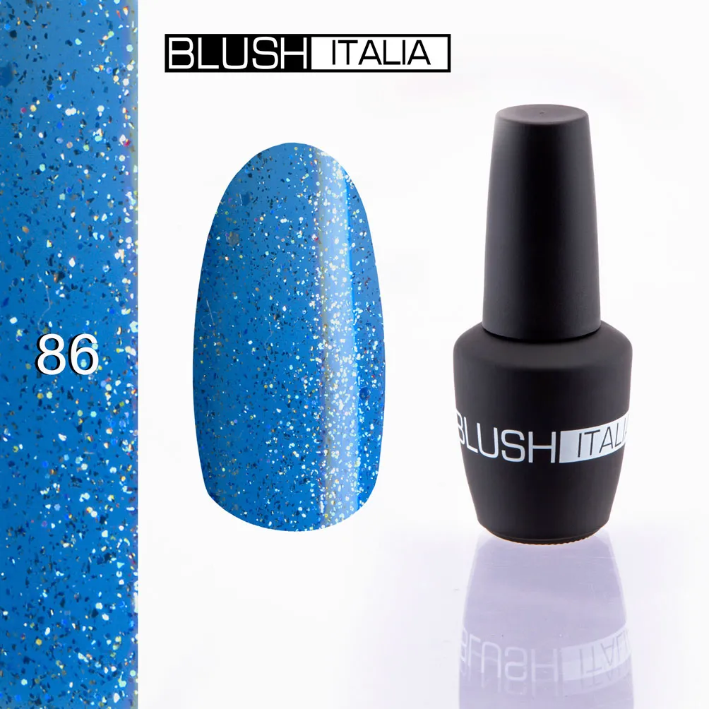Blush italia gel polish 15 ml 86 glitter blue