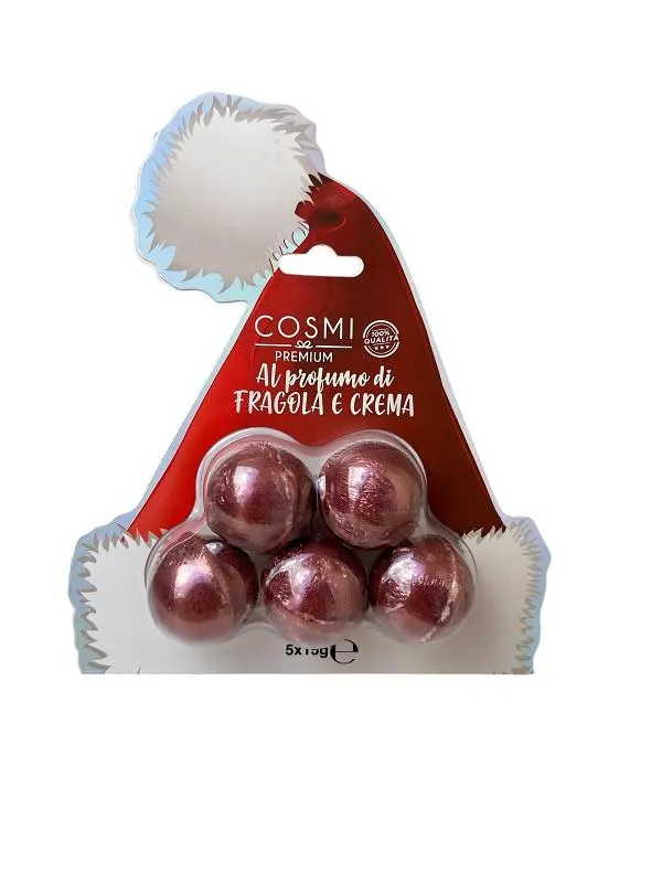 Cosmi 5 bombe da bagno santa claus 15g
