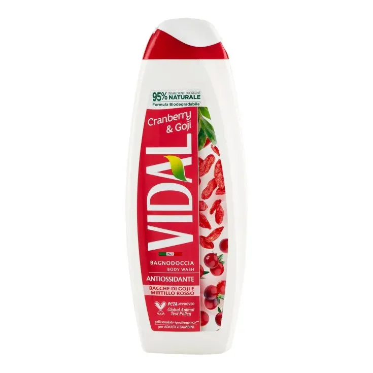Vidal bagnoschiuma cranberry & goji 500ml. idrata