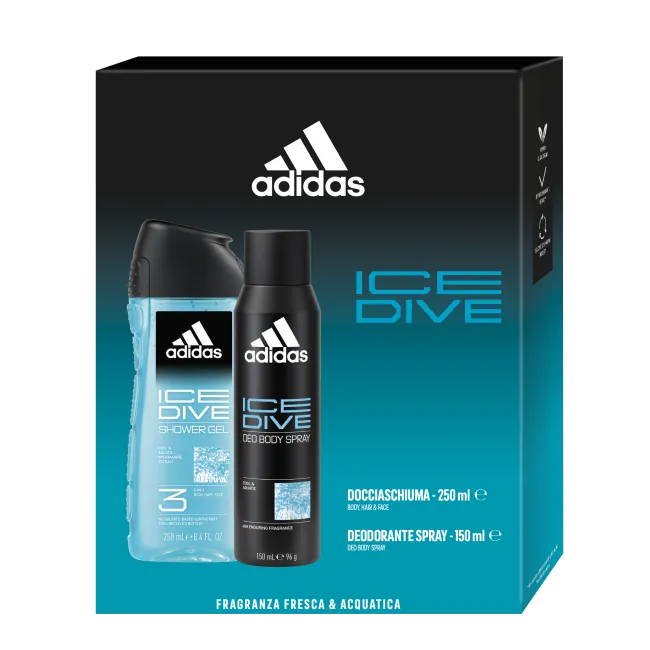 Adidas coffret deo 150ml+shower gel 250ml Ice dive