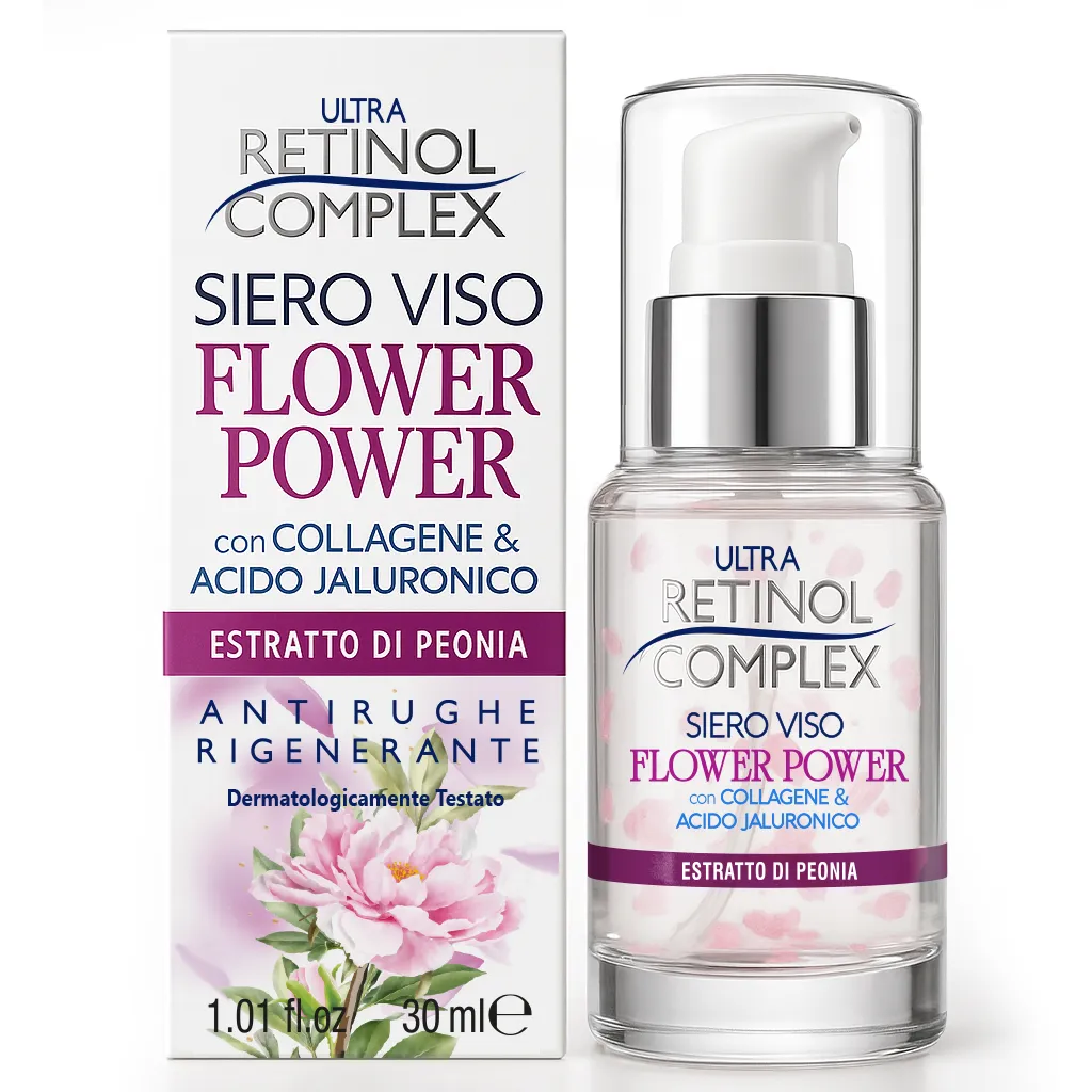Retinol Complex siero viso Flower Power con estratto di peonia 30 ml