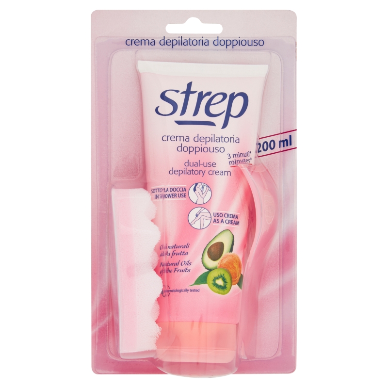 Strep crema depilatoria sotto la doccia 200ml.