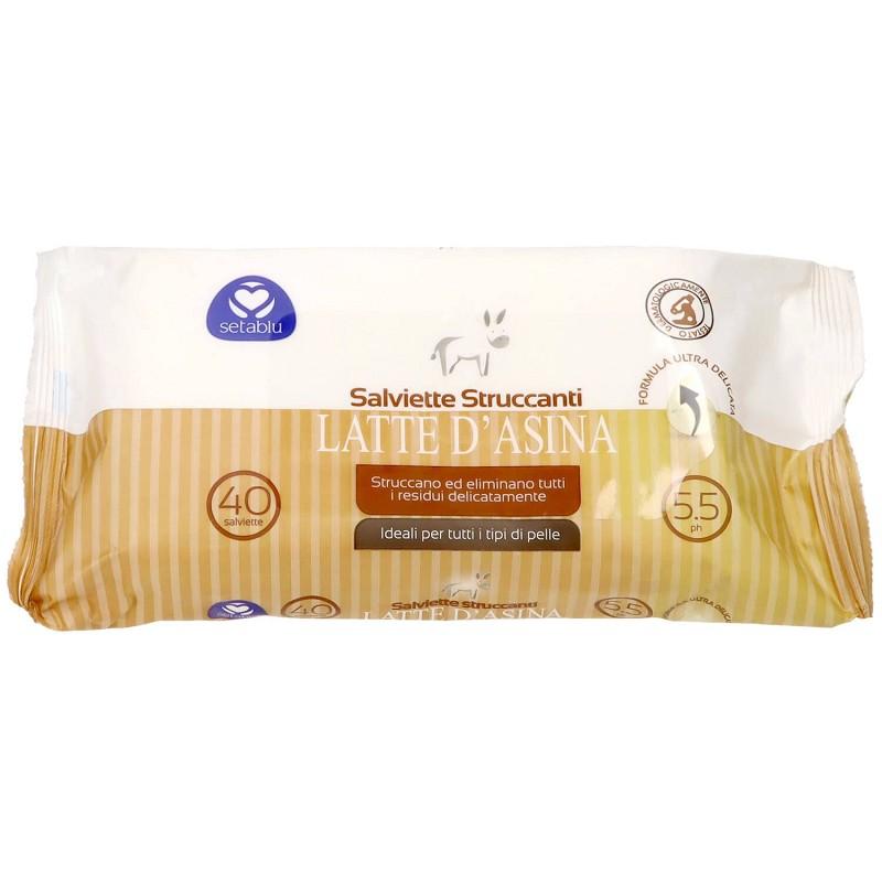 Setablu salviette struccanti latte asina
