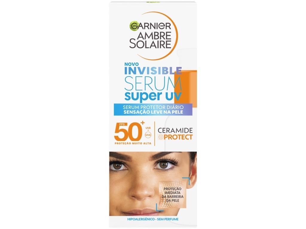 Garnier ambre solaire invisible serum viso super uv 50+ ceramide 30ml