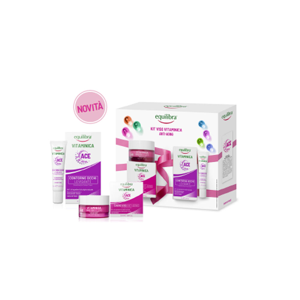 Equilibra kit viso vitaminica crema viso 50 ml+ contorno occhi 15 ml