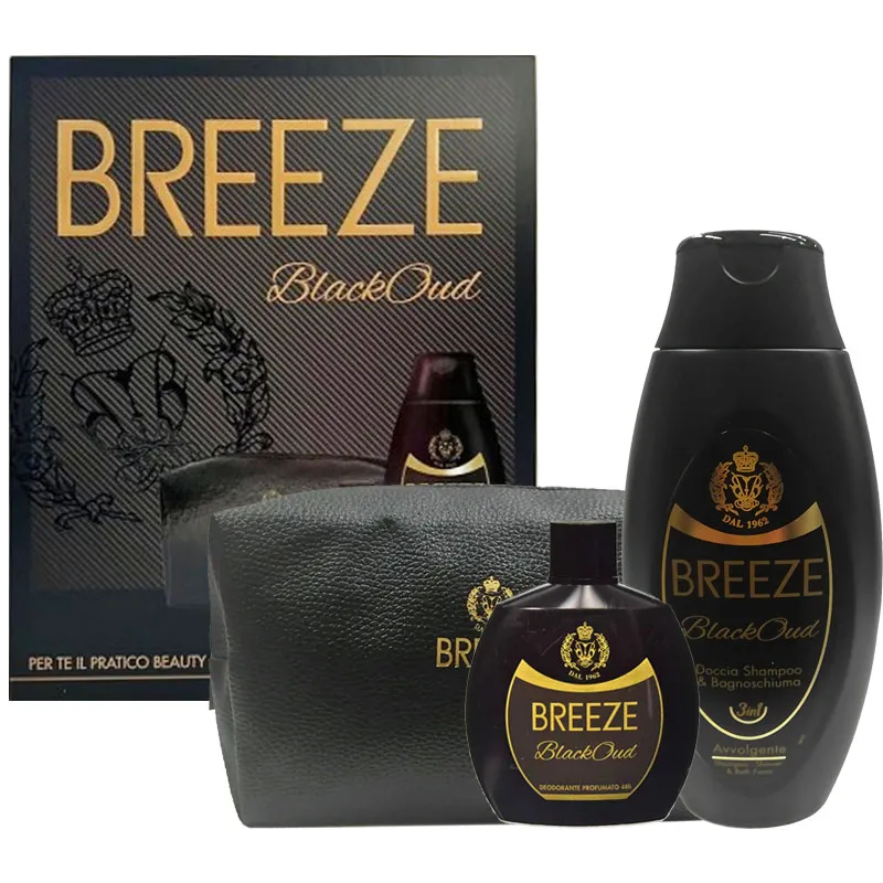 Breeze Black oud coffret deo 100ml+ doccia shampoo 400ml+ beauty