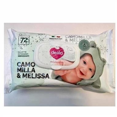 Dealo salviettine igienizzanti camomilla & melissa 72 pz
