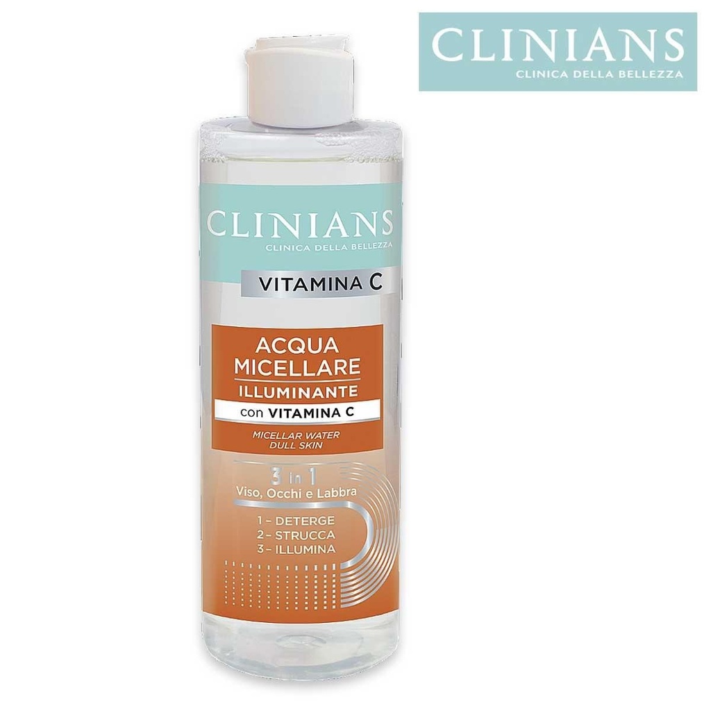 Clinians acqua micellare illuminante viso-occhi-labbra 400ml
