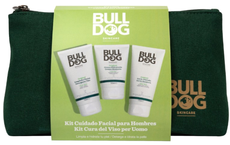 Bulldog coffret detergente viso 150ml+gel barba 175ml+ crema 100ml+ pochette