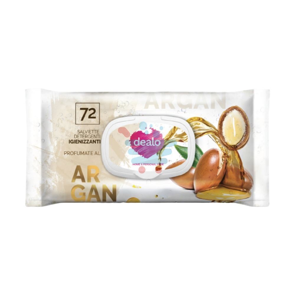 Dealo salviettine imbevute olio d'argan 72 pz
