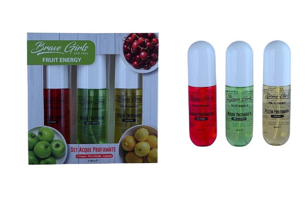 Brave girls coffret fruit energy 3 pz acqua profumata 80ml