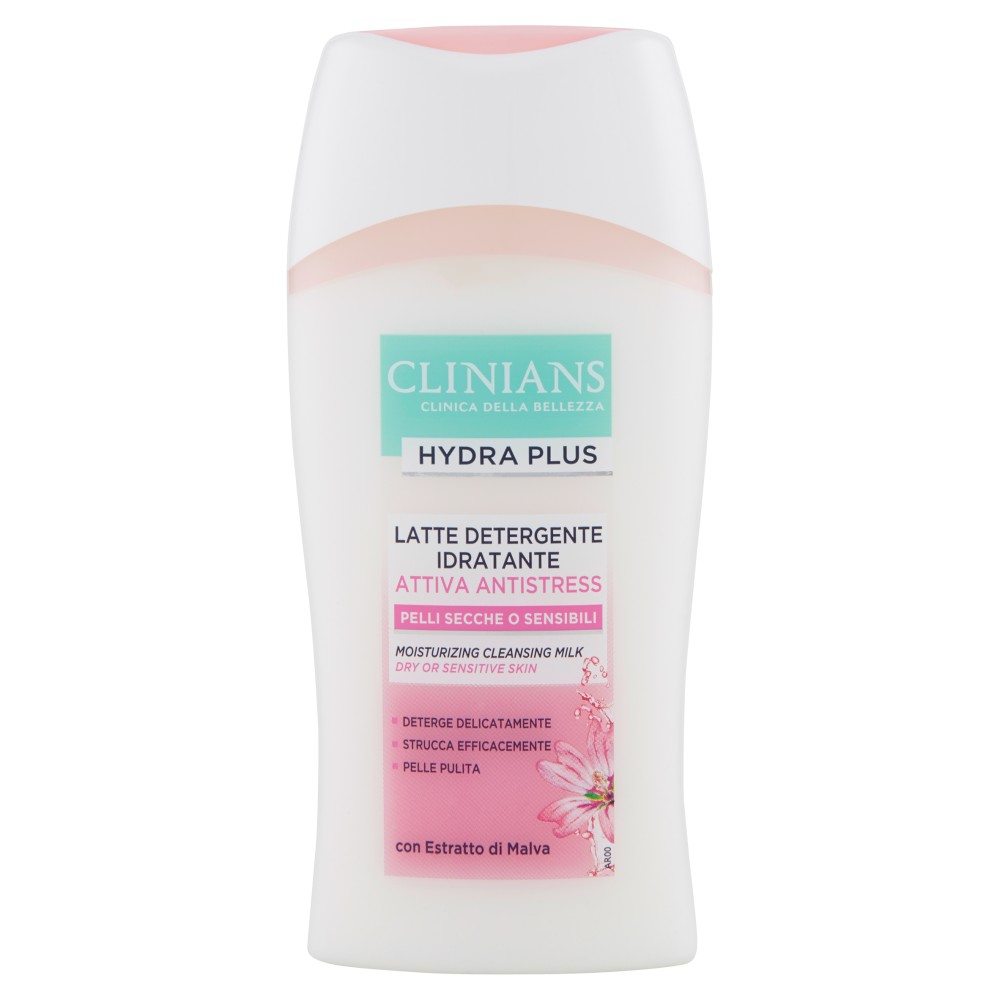 Clinians latte detergente idratante con estratto di malva 200 ml