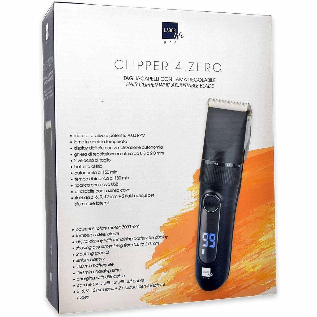 Labor clipper 4 zero tagliacapelli con lama regolabile Labor life